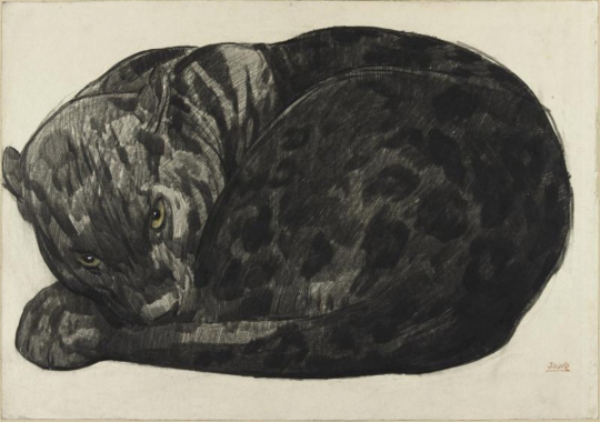 Paul JOUVE (1878-1973) - Panthère couchée, C 1909.